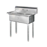 Blue Air BS2-18-12/N - Sink, 2-compartment, No Drainboard