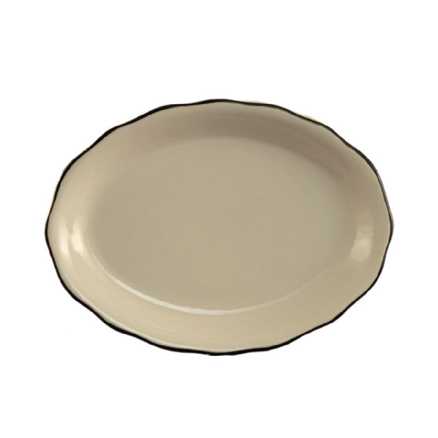 CAC China SC-40B Seville Platter 7-1/2"L X 5-3/4"W X 7/8"H Oval