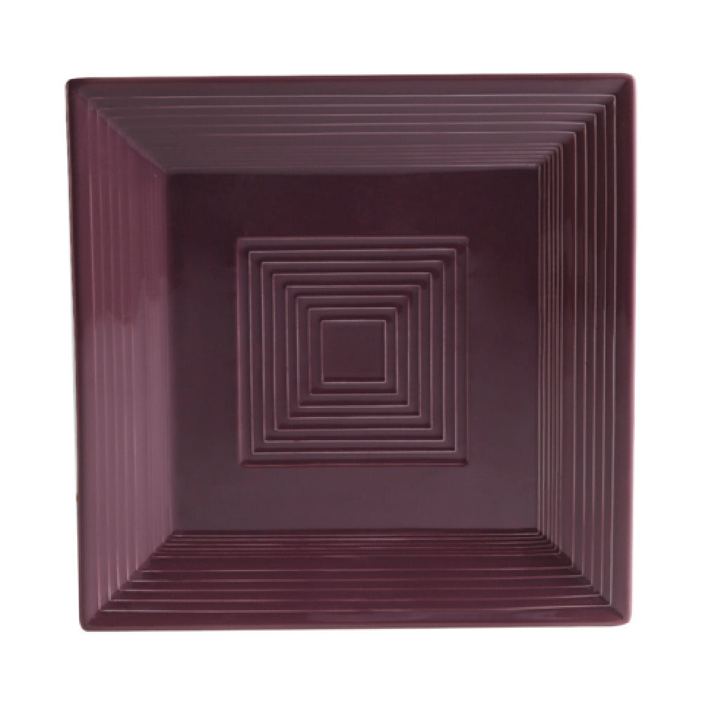 CAC China TG-SQ16-PLM Tango Plate 10"L X 10"W X 1"H Square