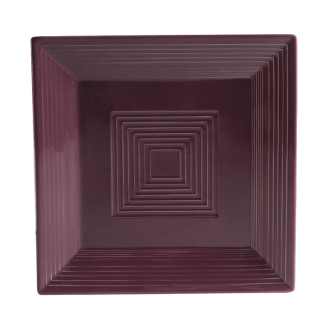 CAC China TG-SQ16-PLM Tango Plate 10"L X 10"W X 1"H Square