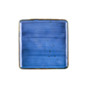 CAC China TUS-SQ8-BLU Tucson Plate 8-1/4"L X 8-1/4"W X 1/2"H Square