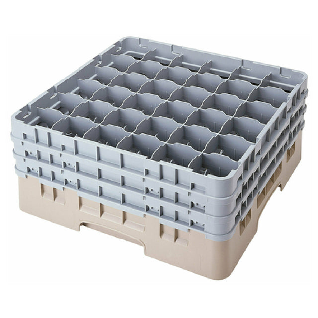 Cambro 36S738184 Camrack® Glass Rack With (3) Soft Gray Extenders Full Size