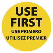 Hubert 76845 - Label, "Use First", 2" Dia.