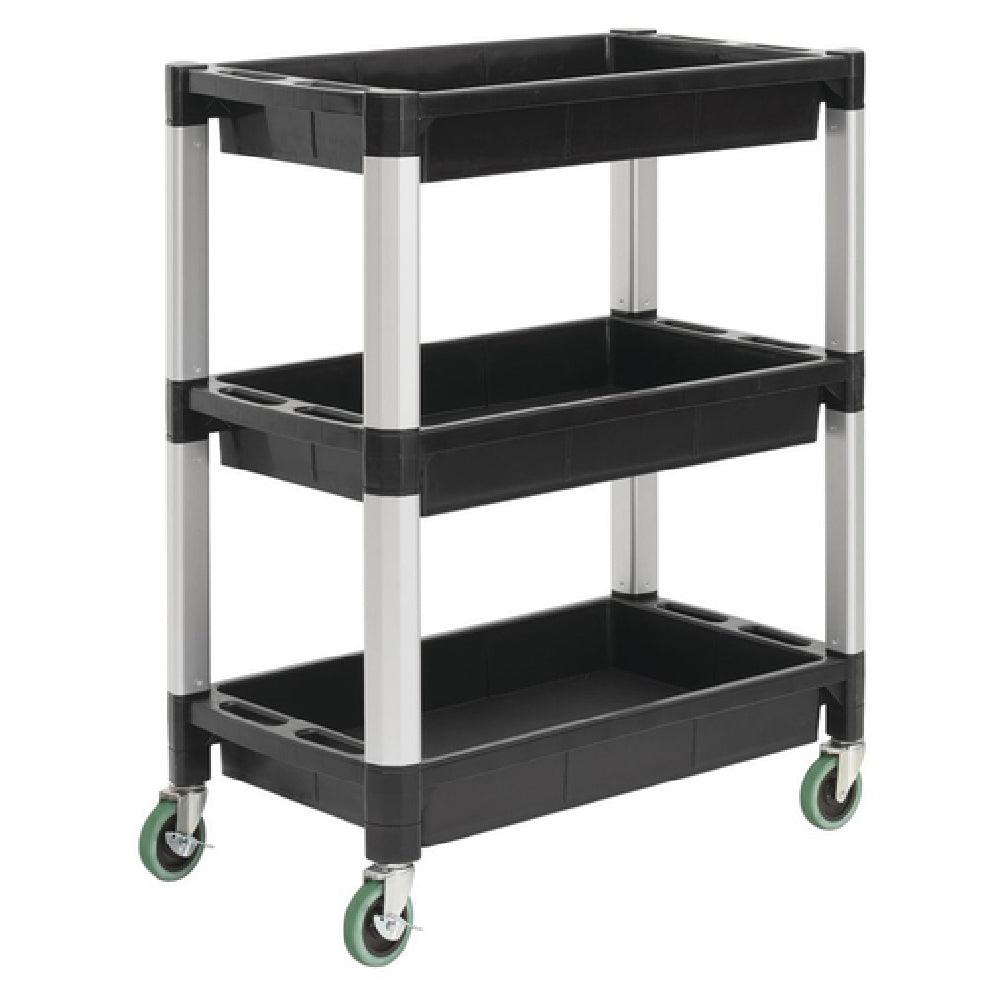 Hubert 18114 - Utility Cart, 3-shelf, 32-1/2" X 18-1/2" X 40-3/4"H