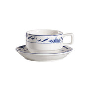 CAC China 103-1-S Blue Lotus Cup 8 Oz. 3-1/2" Dia. X 2-1/4"H