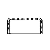 Somerset RS3 Turnover/Pastry Die Rectangle 7-1/2" X 2-1/2" X 1-3/4"