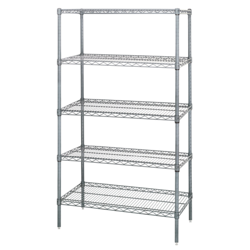 Quantum WR63-1848C-5 Wire Shelving Starter Kit 48"W X 18"D X 63"H 600 800 Lb. Capacity
