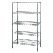 Quantum WR63-1860C-5 Wire Shelving Starter Kit 60"W X 18"D X 63"H 600 800 Lb. Capacity