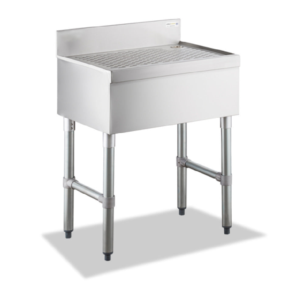 Steel Works Stainless SWBDU-1830 Underbar Drain Board Free Standing 30" X 18" X 34"H