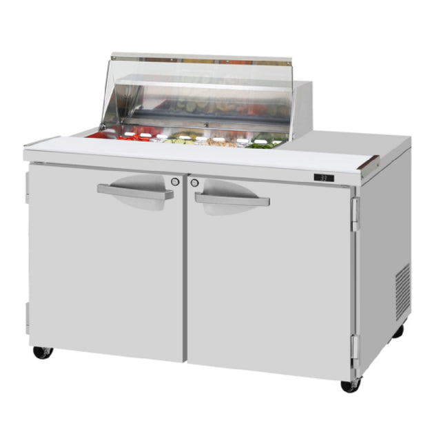 Turbo Air PST-48-08S-N-CL PRO Series Sandwich/Salad Prep + Work Station Clear Lid