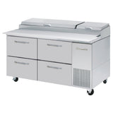 Blue Air BAPP67-D4-HC - Pizza Prep Table, Two-section, 67"W