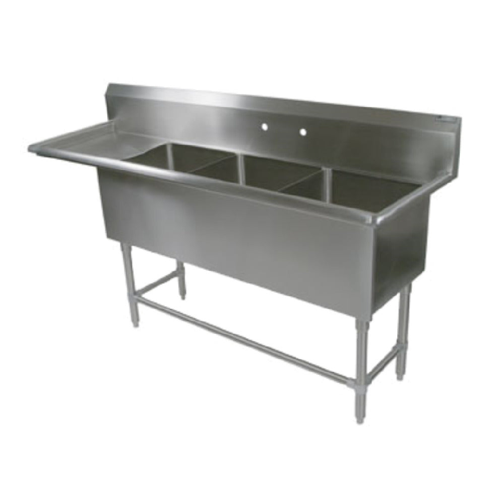 John Boos 3PB20-1D30L Pro-Bowl Sink 3-compartment 94-3/16"W X 25-1/2"D X 44-1/16"H Overall Size
