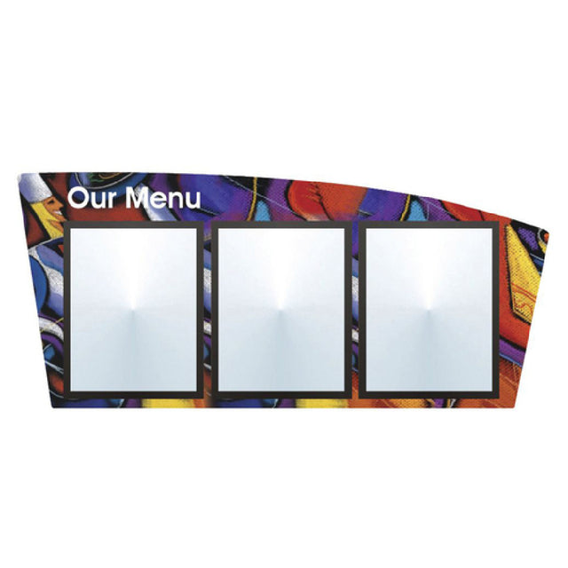 Hubert 61026 - Menu Board, 3-pocket, Wall-mount