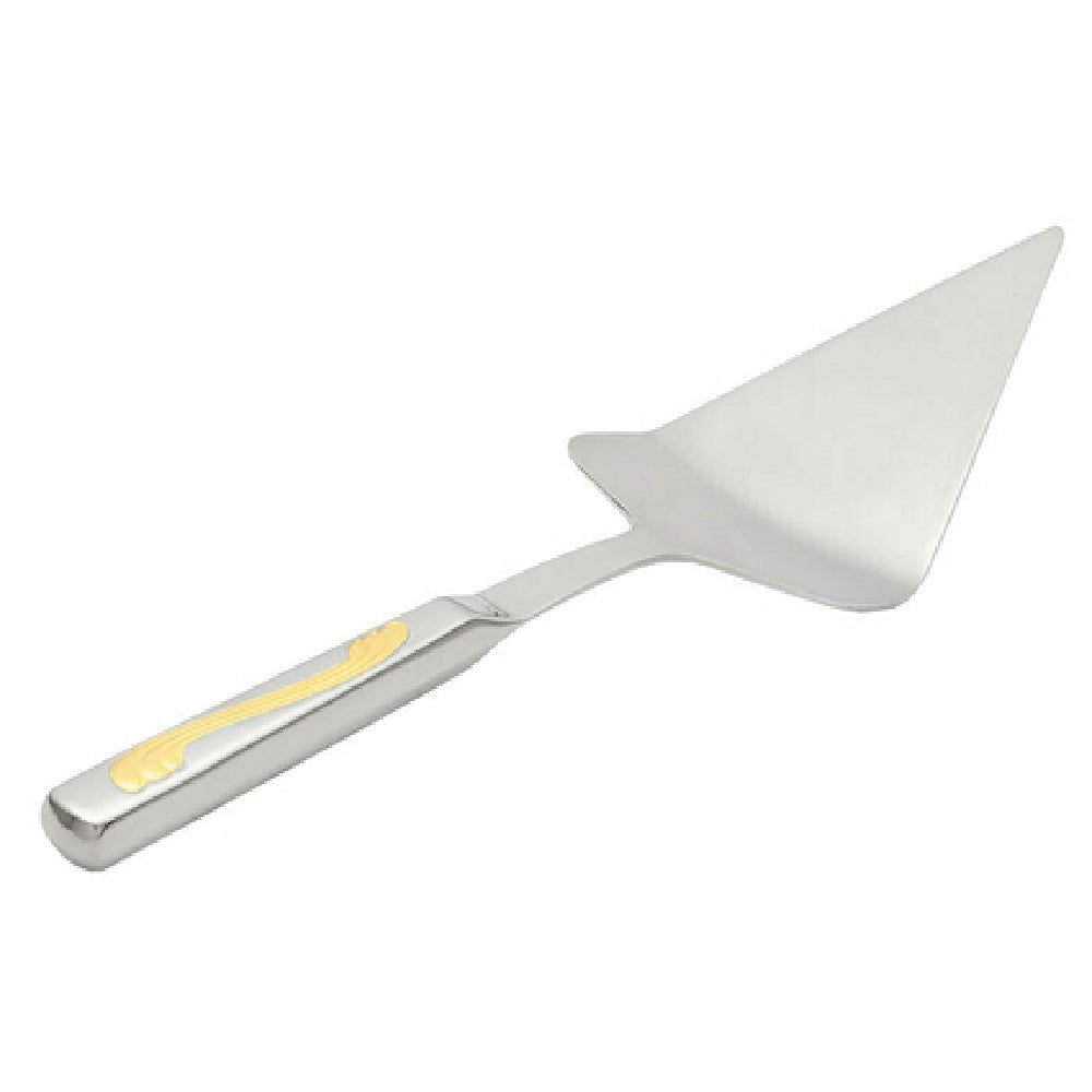 Vollrath 46643 Windway® Hollow Handle Pie Server 18-8 Stainless With Gold Plated Swirl Accent On Handle
