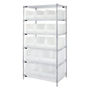 Quantum WR6-953954CL Bin Wire Shelving System 36"W X 24"D X 74"H Overall Size