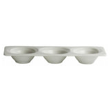 Steelite 41145ST1236 Sauce Dish With 3 Divisions 2.5 Oz 7.375" X 3.25" X 0.88"