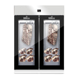 Invacus MEAT 1500 Meatico Dry Aging Cabinet (2) Triple Pane Black Framed Glass Doors