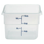 Cambro 12SFSPP190 CamSquare® Food Container 12 Qt. 11-1/4"L X 12-1/4"W X 8-5/16"H