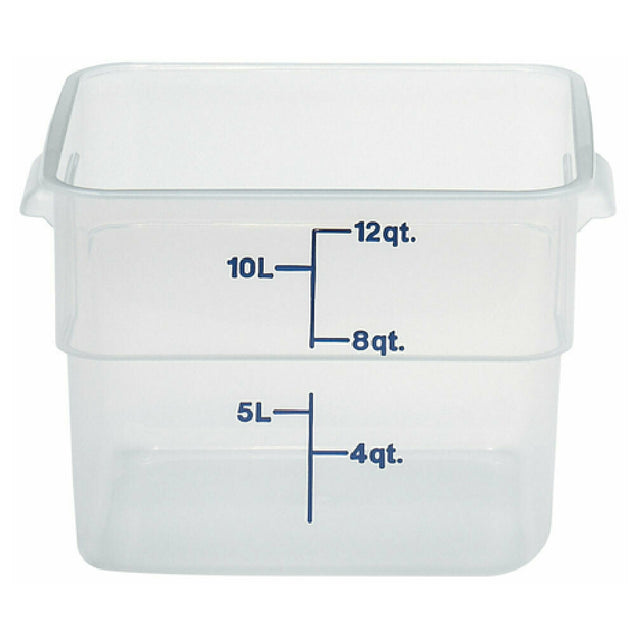 Cambro 12SFSPP190 CamSquare® Food Container 12 Qt. 11-1/4"L X 12-1/4"W X 8-5/16"H