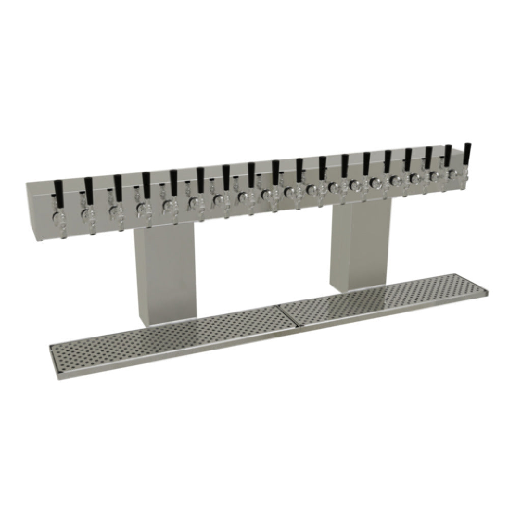 Glastender BRT-18-MF Bridge Draft Dispensing Tower Countertop (18) Stainless Steel Faucets (handles Not Included)