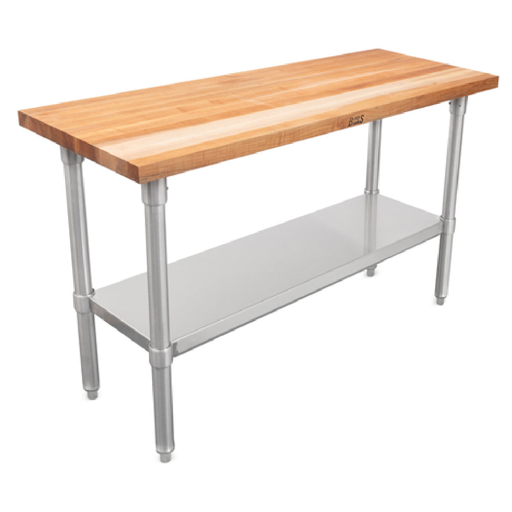 John Boos JNS1860-X Work Table Wood Top 60"W X 18"D X 35"H Overall Size