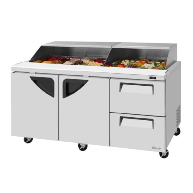 Turbo Air TST-72SD-LRD2-N-SL Super Deluxe Sandwich/Salad Unit With Slide-Back Lid
