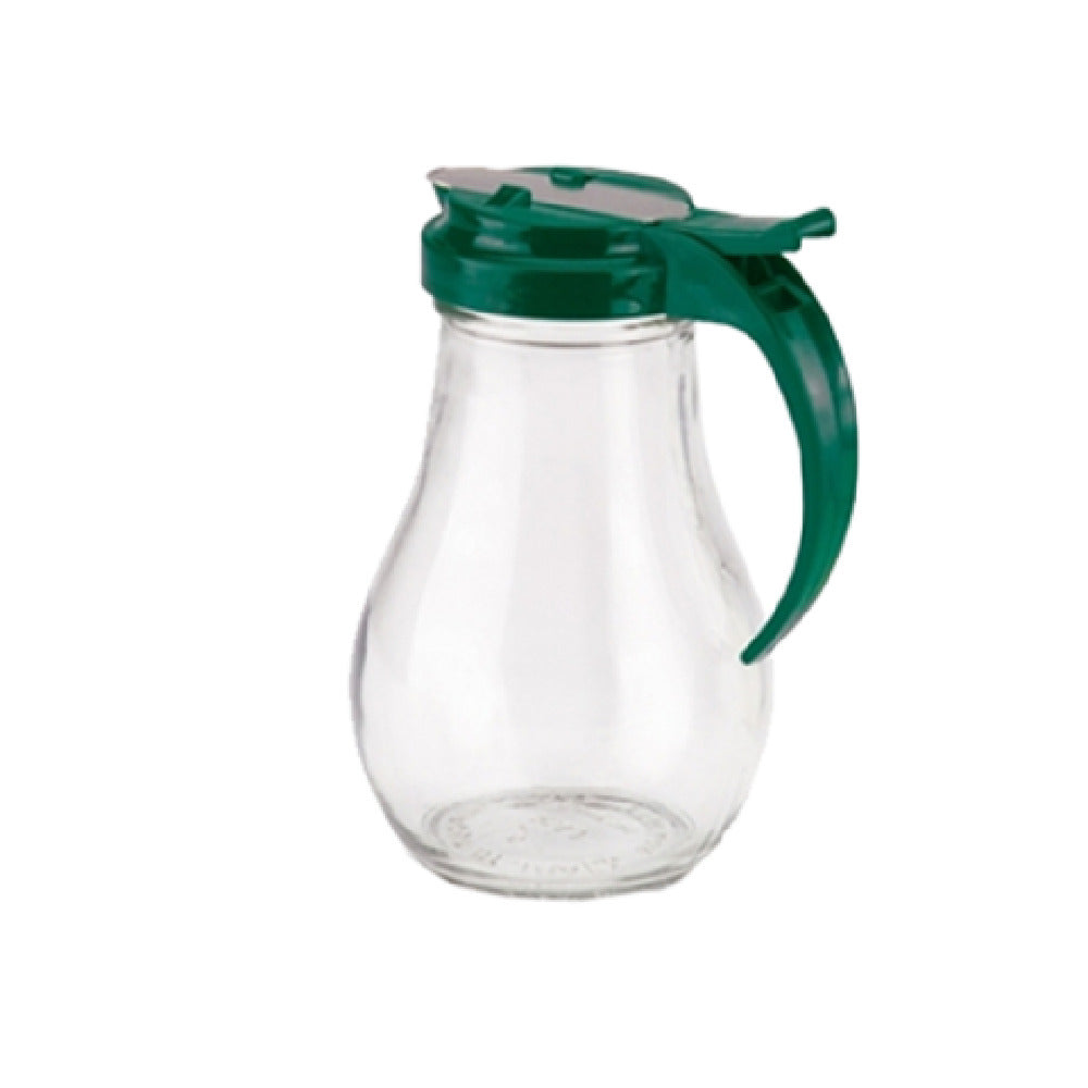Vollrath 614-18 Dripcut® Syrup Server 14 Oz. Glass Jar With Almond Plastic Top