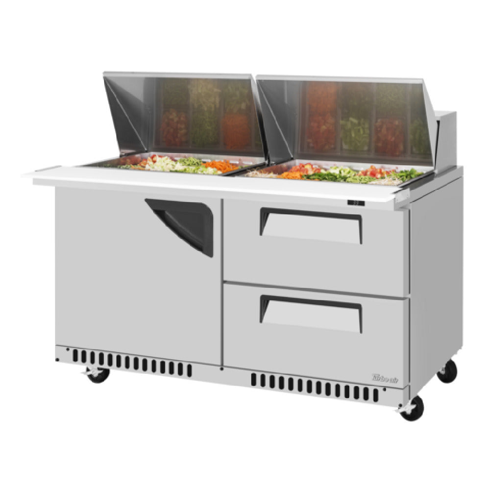 Turbo Air TST-60SD-24-D2R(L)-FB-N Super Deluxe Sandwich/Salad Mega Top Unit Front Breathing Airflow