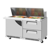 Turbo Air TST-60SD-24-D2R(L)-FB-N Super Deluxe Sandwich/Salad Mega Top Unit Front Breathing Airflow