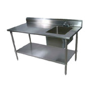 John Boos EPT6R5-3060SSK-R-X Work Table With Prep Sink 60"W X 30"D X 40-3/4"H Overall Size