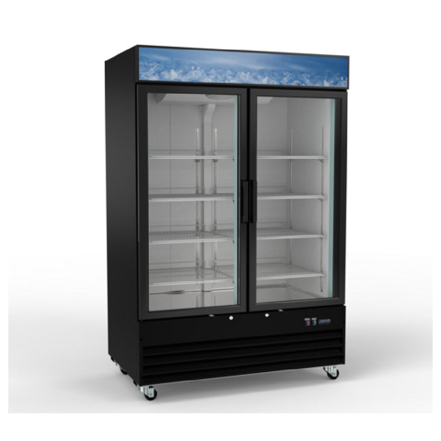 Hubert 137390 - Kratos® 67K-206 Swing Door Refrigerated Merchandiser, 53.125” W X 31.875” D X 79.375” H