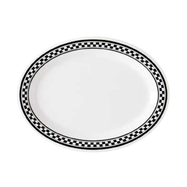 GET Enterprises OP-120-X Diamond Chexers™ Platter 12"L X 9"W Oval