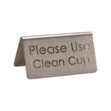 Service Ideas 1C-BF-CLEANCUP-MOD Service Ideas Laser Cut ID Tent Table Tent Please Use Clean Cup