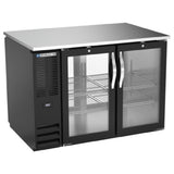 Beverage Air BB48HC-1-G-PT-B - Refrigerated Pass-Thru Back Bar Refrigerator, Two-section