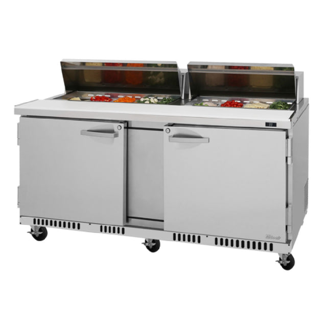Turbo Air PST-72-FB-N PRO Series Sandwich/Salad Prep Table Front Breathing Airflow