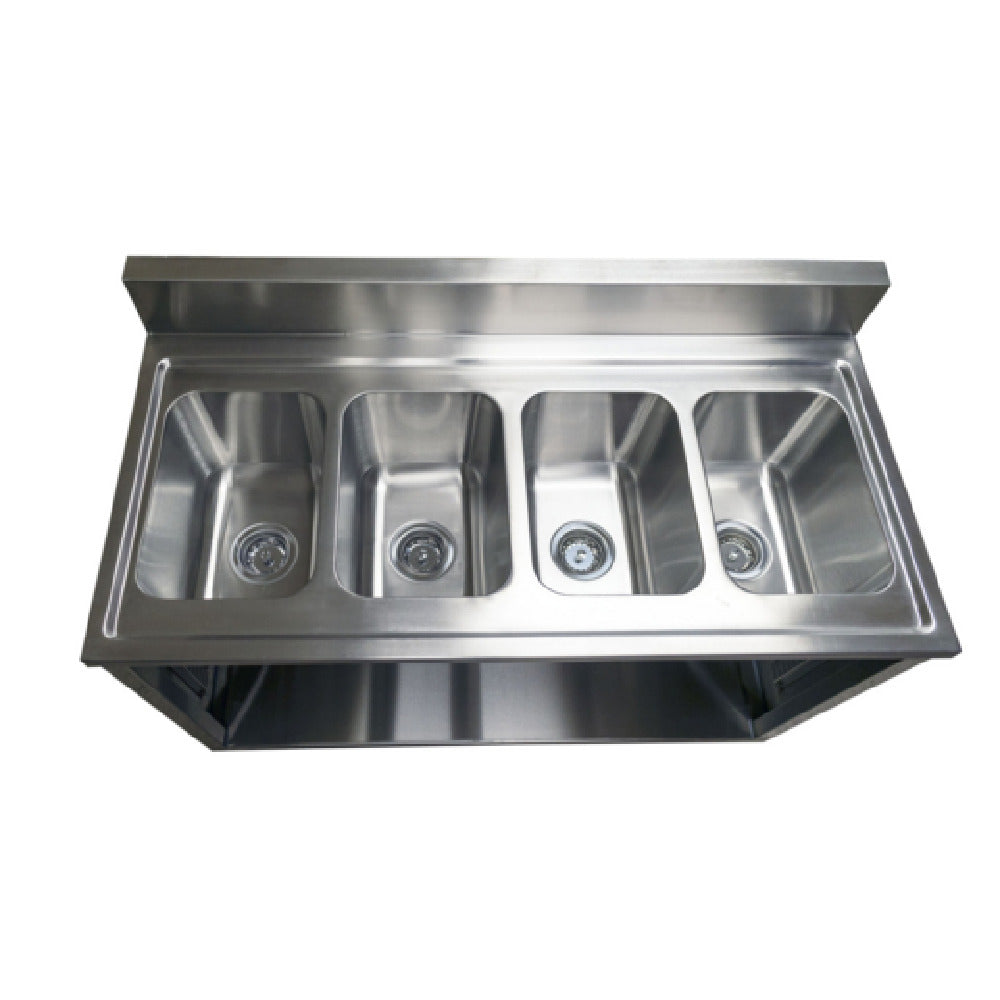 BK Resources CSTR5-4-1014H-PG Sink Cabinet (4) Compartment Overall Dimensions 48"W X 24"D X 39-3/4"H