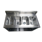 BK Resources CSTR5-4-1014H-PG Sink Cabinet (4) Compartment Overall Dimensions 48"W X 24"D X 39-3/4"H