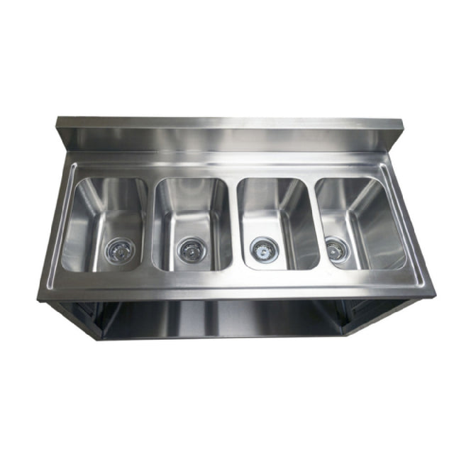 BK Resources CSTR5-4-1014H-PG Sink Cabinet (4) Compartment Overall Dimensions 48"W X 24"D X 39-3/4"H