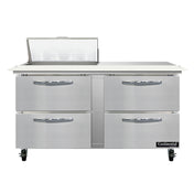 Continental Refrigerator SW60N8C-D Sandwich Unit 60"W 17.0 Cu Ft Capacity
