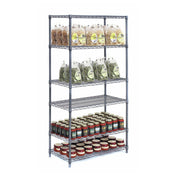 Hubert 74126 - Shelving Unit, Wire, 36"W X 24"D X 74"H