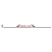 Hubert 48222 - Band-It Food Label, "Grab-n-Go" Imprinted With Car Graphics, 13-3/4" X 1"
