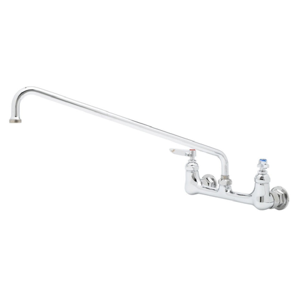 T&S Brass B-0230-CR-02 Faucet 18 " Swing Nozzle 8" Wall Mount Quarter-turn Cerama Cartridges