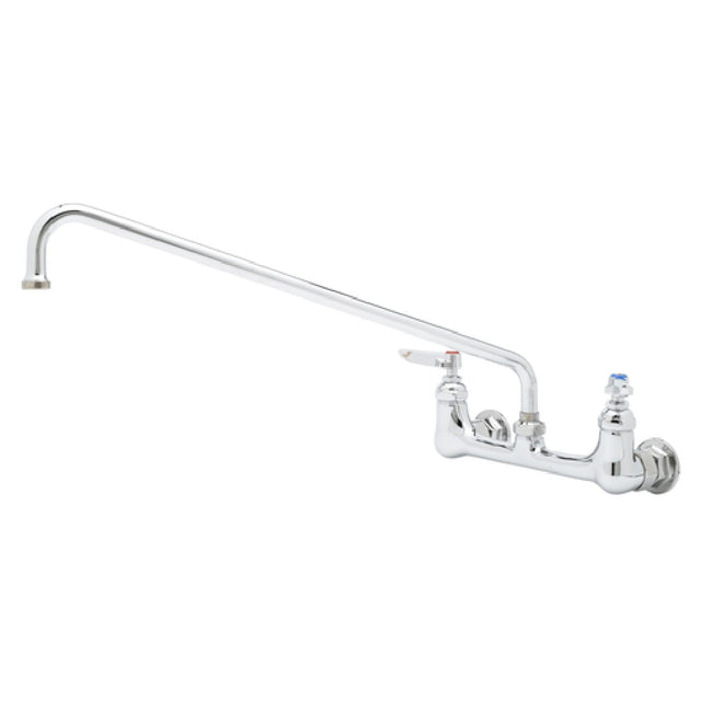 T&S Brass B-0230-CR-02 Faucet 18 " Swing Nozzle 8" Wall Mount Quarter-turn Cerama Cartridges