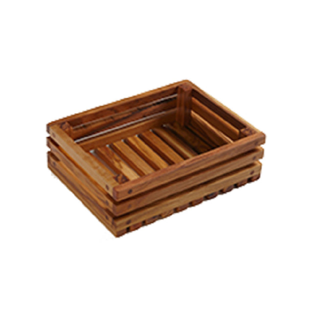 American Metalcraft OWBB2 Bread Crates 7-3/4"L X 6"W X 2-3/8"H Olive Wood (hand Wash Only)