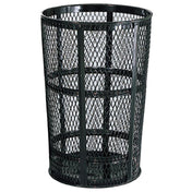 Rubbermaid FGSBR52BK Street Basket Outdoor Receptacle 45 Gallon 24" Dia. X 33"H