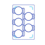 TableCraft Products CW1022CSS - Hot Food Template, 13-1/2" X 21-5/8" (fits Well Size: 11-7/8" X 19-7/8")