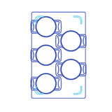 Tablecraft CW1022E1 Hot Food Template 13-1/2" X 21-5/8" (fits Well Size: 11-7/8" X 19-7/8")