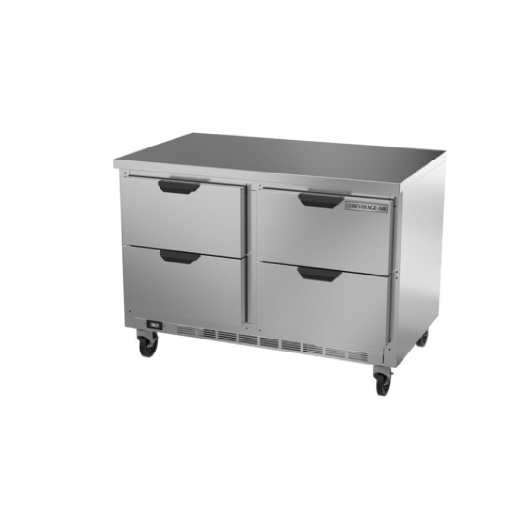 Beverage Air WTRD48AHC-4-FLT Worktop Refrigerator Two-section 35-1/2" Working Height