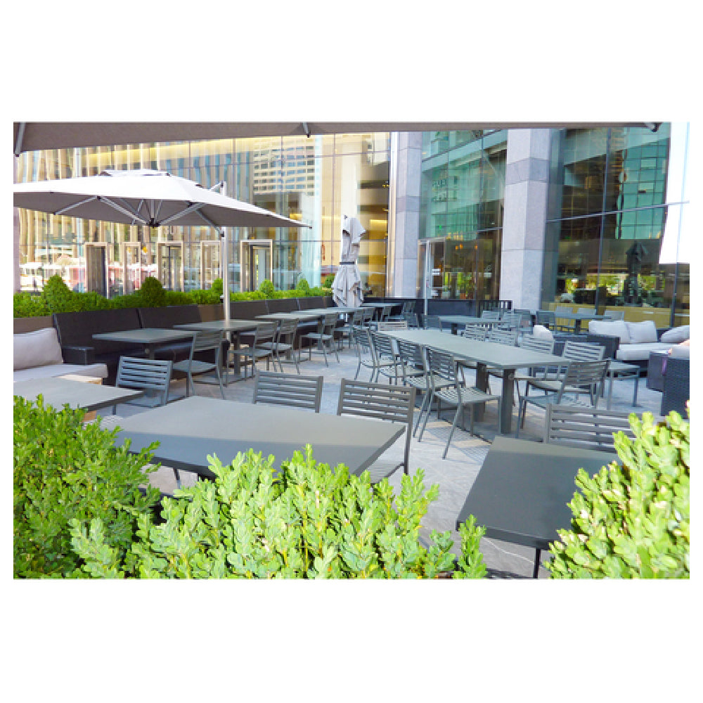 Emuamericas, Llc E263-22 - Segno Stacking Side Chair, Outdoor/indoor, Steel Slat Pattern Back And Seat