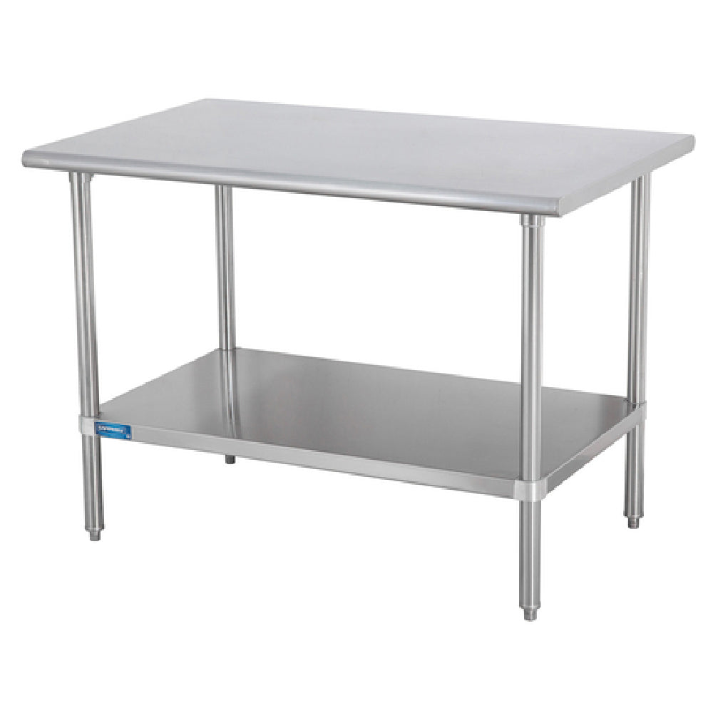 Sapphire Manufacturing SMT-1460G Work Table 60"W X 14"D 18/400 Stainless Steel Reinforced Top